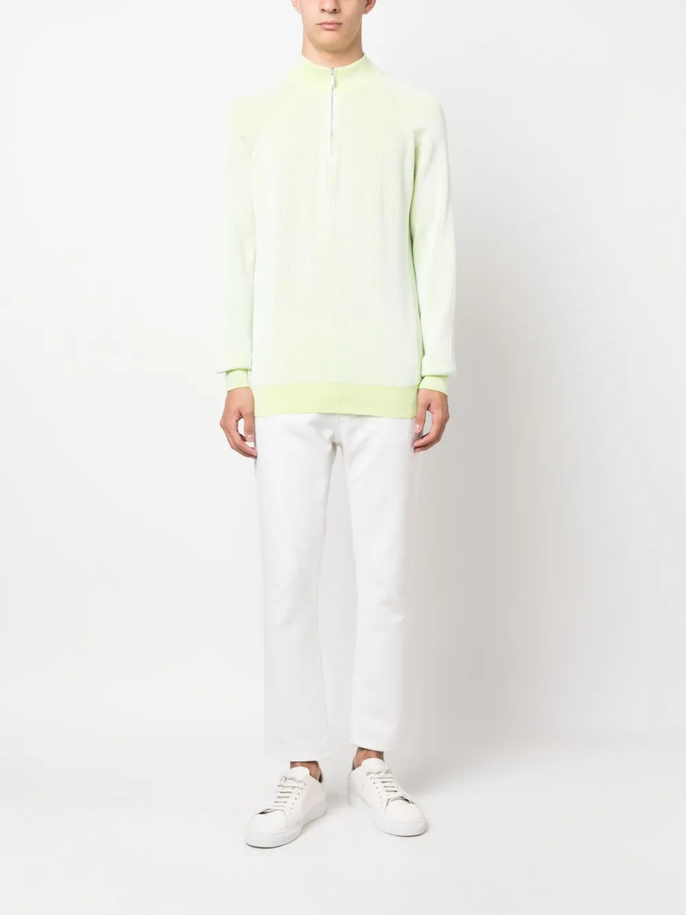 Moorer Fedro-VSP cotton jumper - Groen