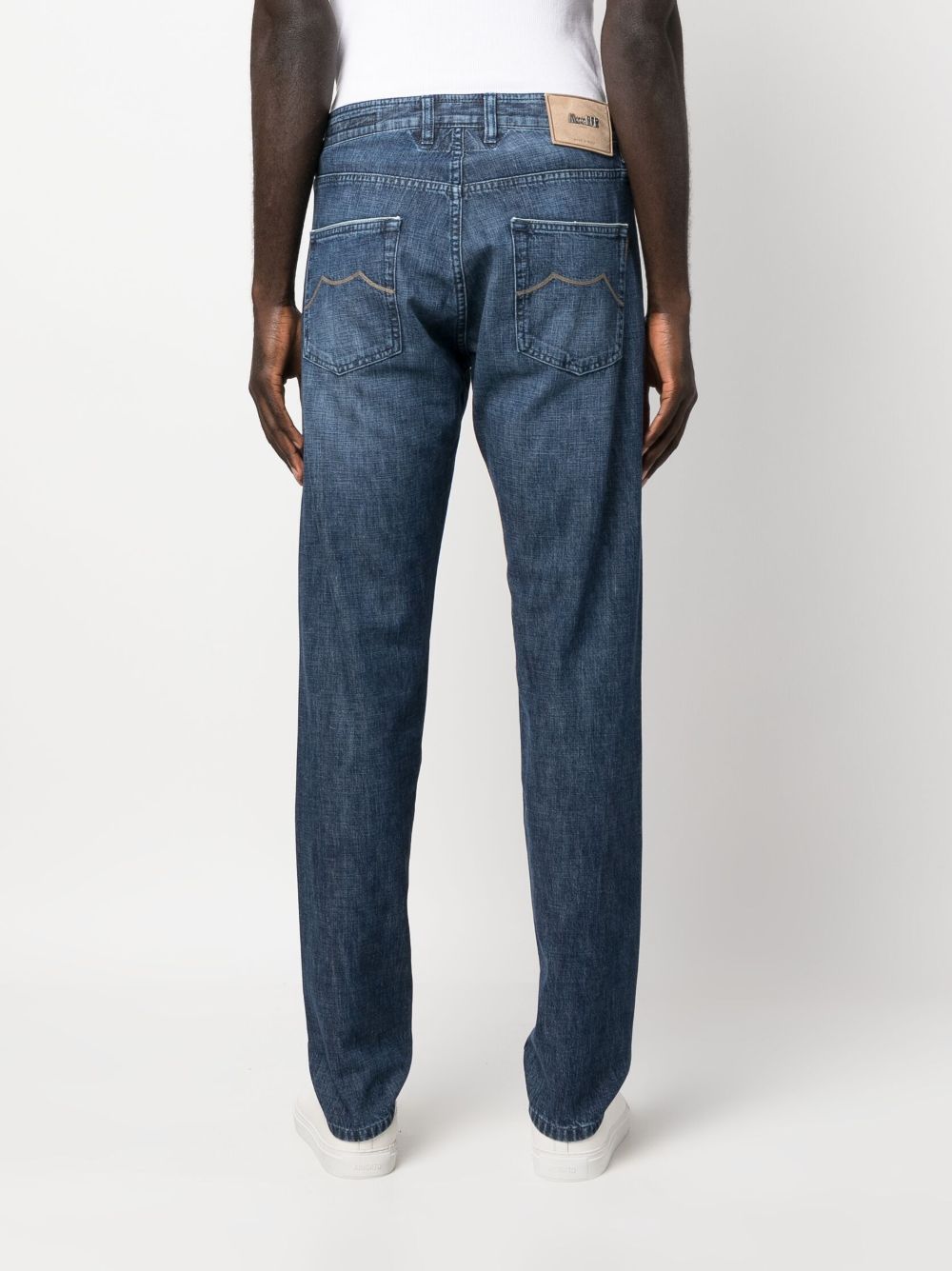 Moorer embroidered-logo straight-leg Jeans - Farfetch