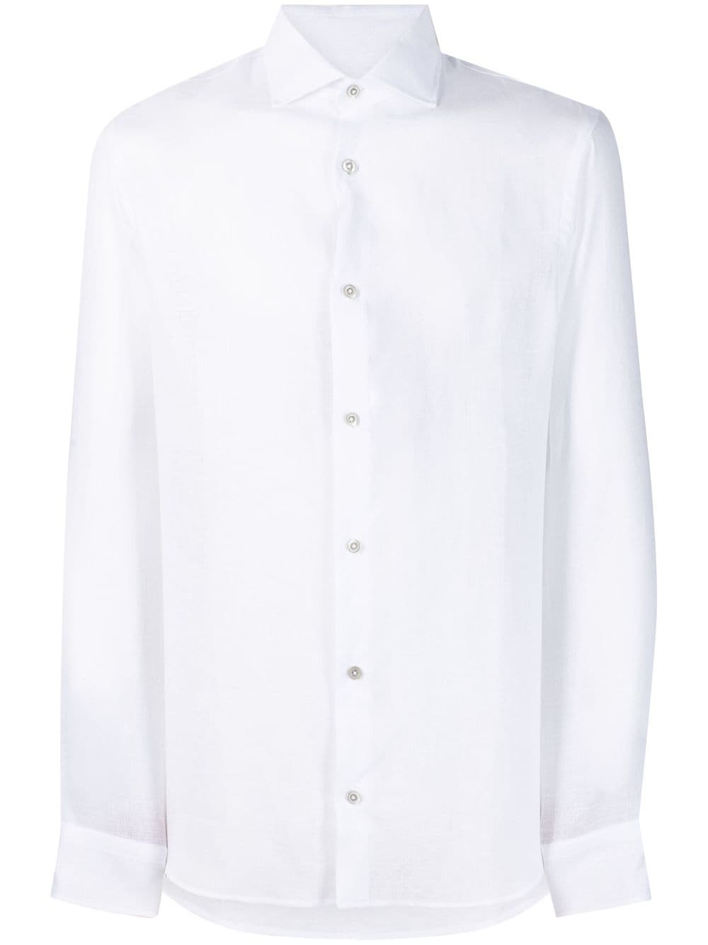 Moorer Sorrento-sa Linen Shirt In White