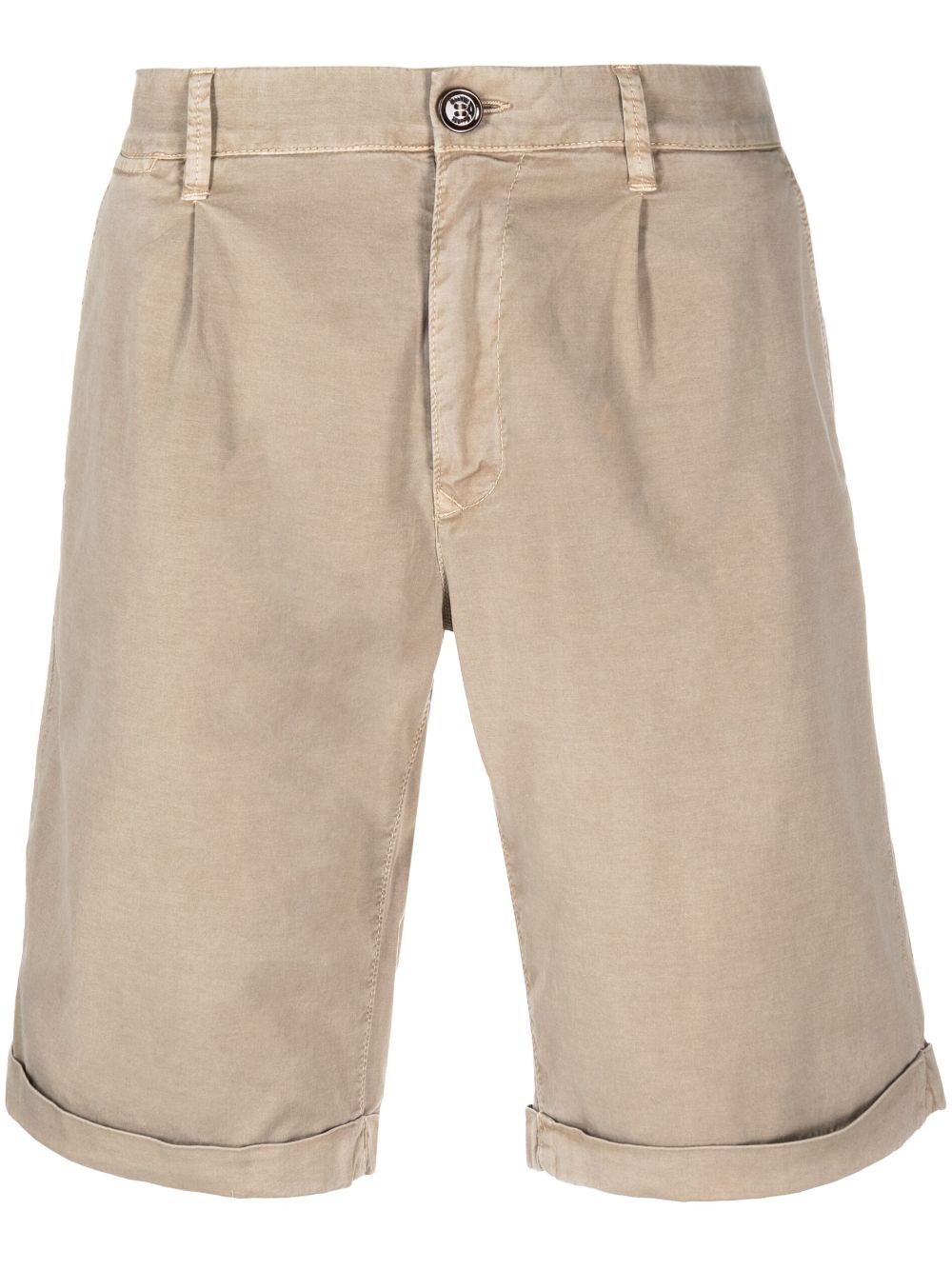 MOORER DENIM COTTON-SILK SHORTS