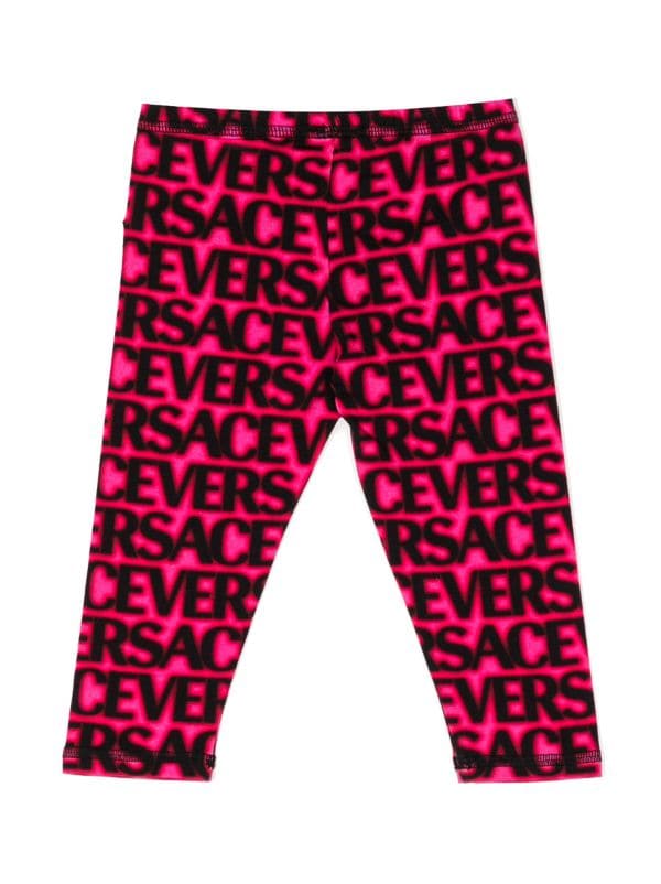 Versace Kids logo-print Cotton Leggings - Farfetch