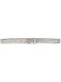 Jimmy Choo Mini Helina logo-buckle belt - Silver