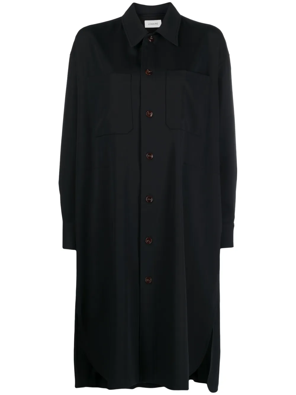 LEMAIRE long-sleeve shirt dress | Blue | Image 1