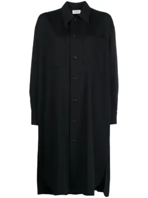 LEMAIRE long-sleeve Shirt Dress | Black | FARFETCH LEMAIRE long-sleeve Shirt Dress | Black | FARFETCH