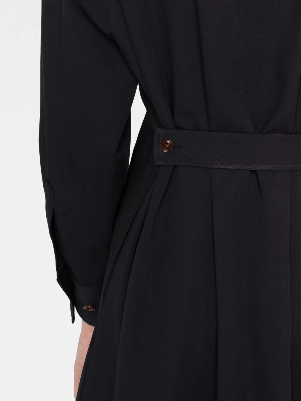 Lemaire Long-sleeve Shirt Dress In Blue