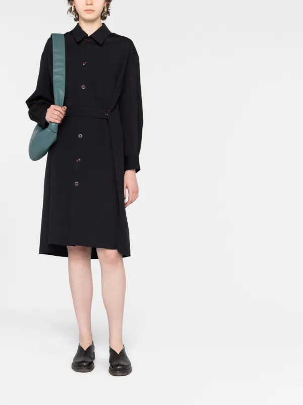 【送料&関税込】Lemaire Long Shirt Dress Black Long Shirt Dress | LEMAIRE