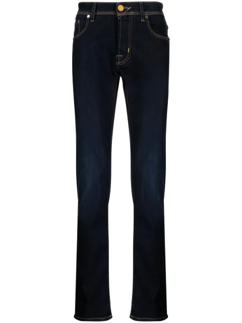 Jacob Cohën contrast-stitching straight-leg jeans