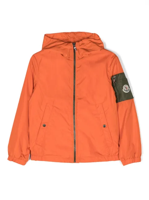 Moncler Enfant logo-patch hooded jacket