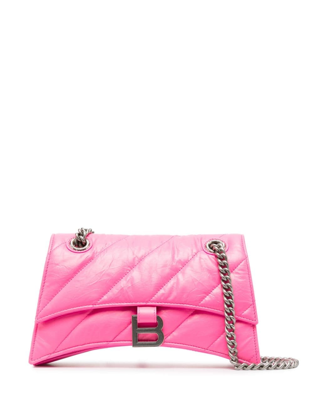 Balenciaga Small Crush Quilted Shoulder Bag In Rosa