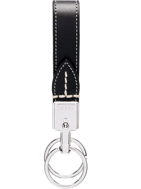 Tod's Leather key-chain Black FARFETCH PT