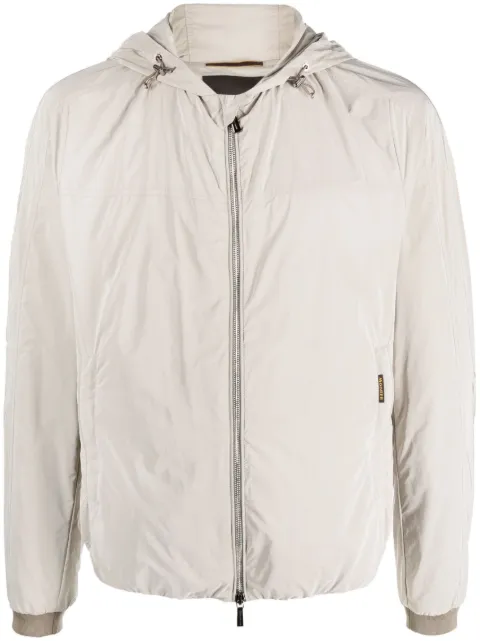 Moorer logo-tag zip-up jacket 