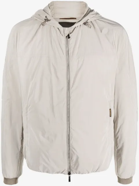 Moorer logo-tag zip-up jacket 