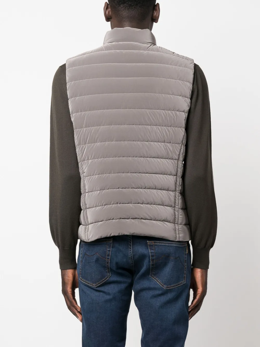 Reflective-Effect Zip-Up Gilet