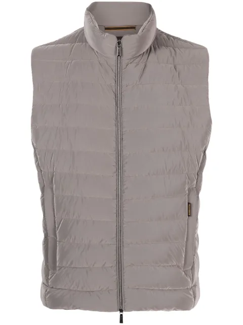 Moorer reflective-effect zip-up gilet