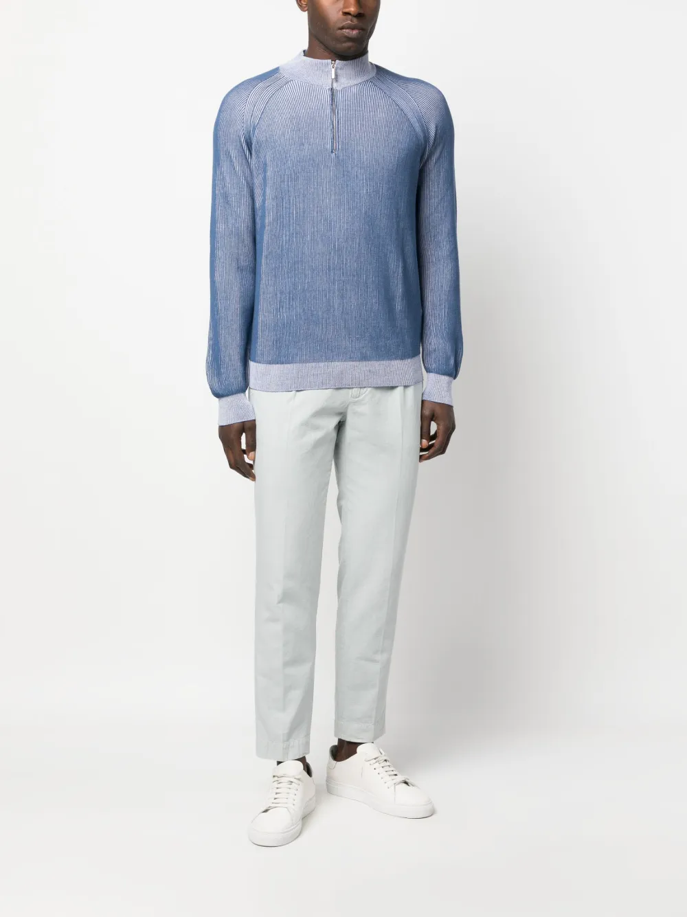 Moorer Fedro-VSP cotton jumper - Blauw