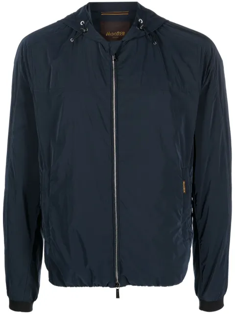 Moorer zip-up hooded jacket