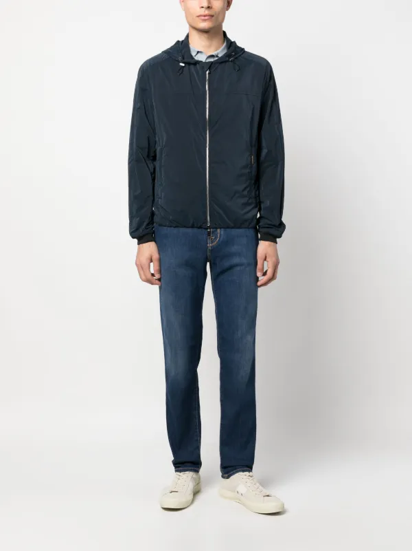 Moorer zip-up Hooded Jacket | Blue | FARFETCH