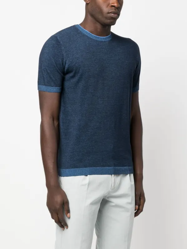 Tシャツ・カットソー MOORER LIGHT BLUE JUDE COTTON T-SHIRT Moorer Light Blue Jude Cotton T-shirt - ShopStyle