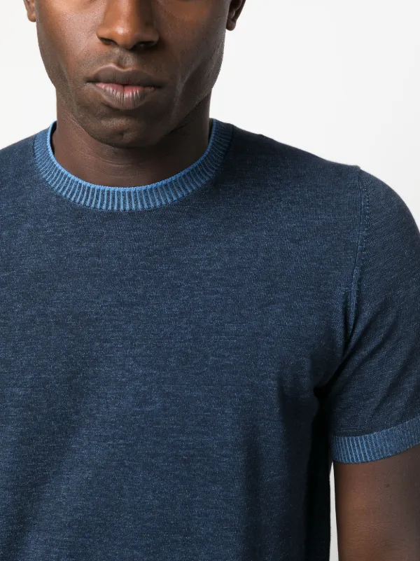 Tシャツ・カットソー MOORER LIGHT BLUE JUDE COTTON T-SHIRT Moorer Jude-VCR Cotton T-shirt | Blue | FARFETCH HU