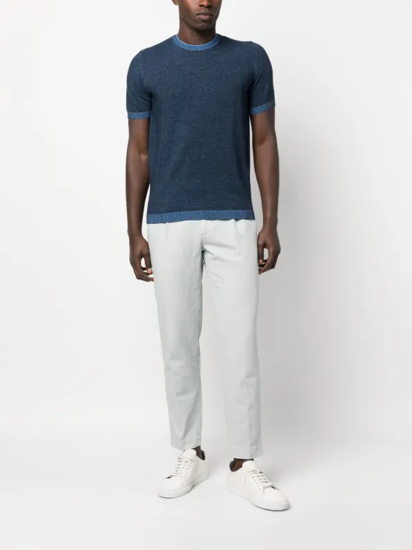 Tシャツ・カットソー MOORER LIGHT BLUE JUDE COTTON T-SHIRT Moorer Jude-VCR Cotton T-shirt | Blue | FARFETCH HU