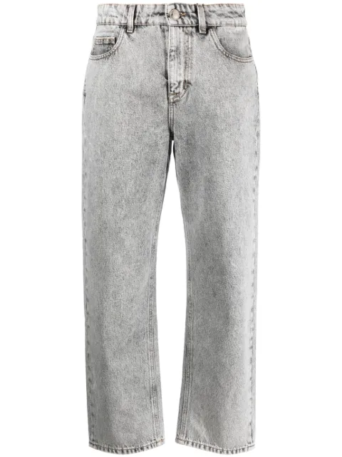 Moorer stonewashed straight-leg jeans