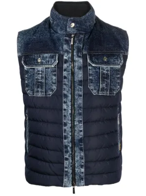 Zip up denim clearance vest