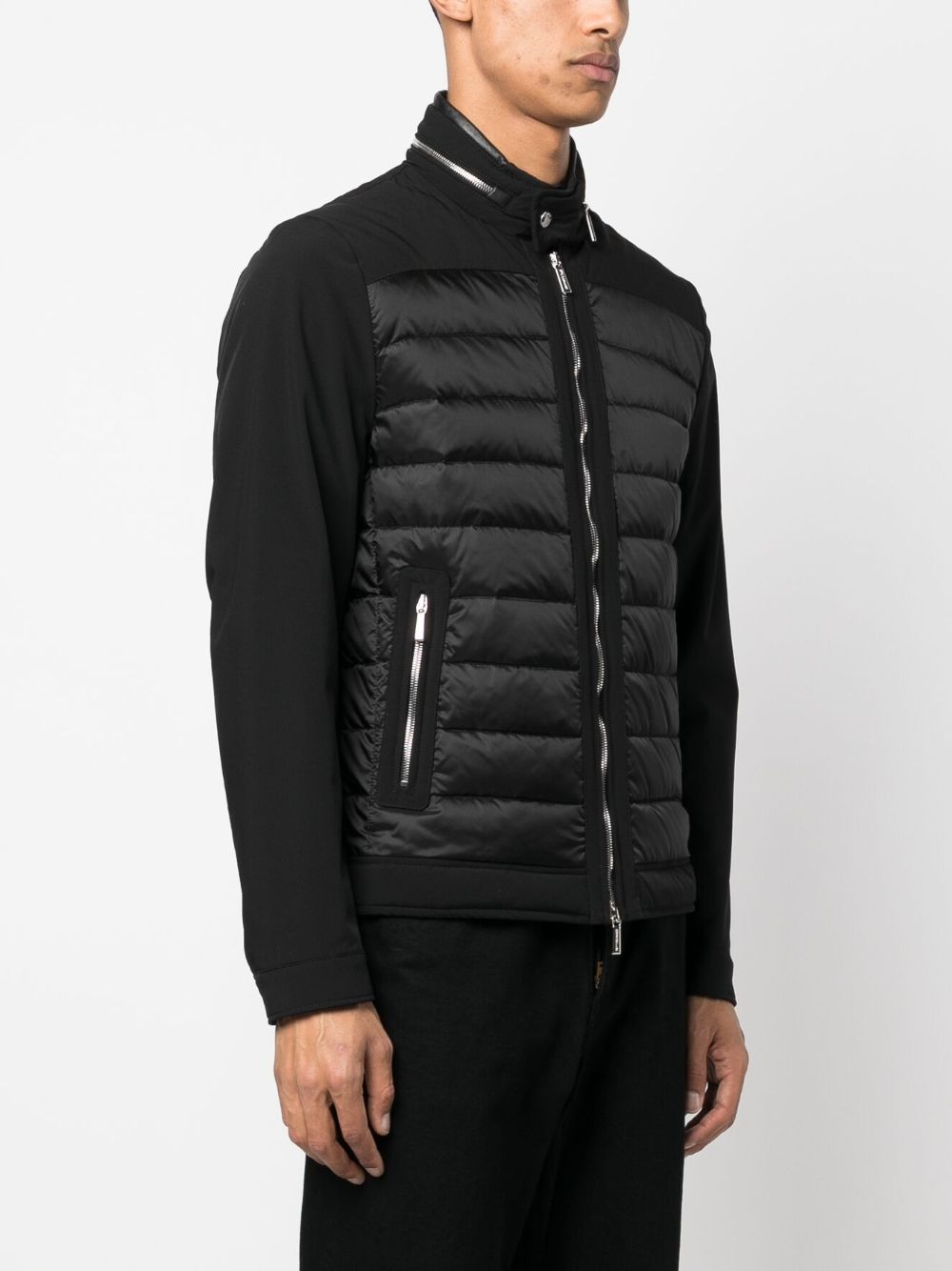 Shop Moorer High-neck Padded Jacket In Black