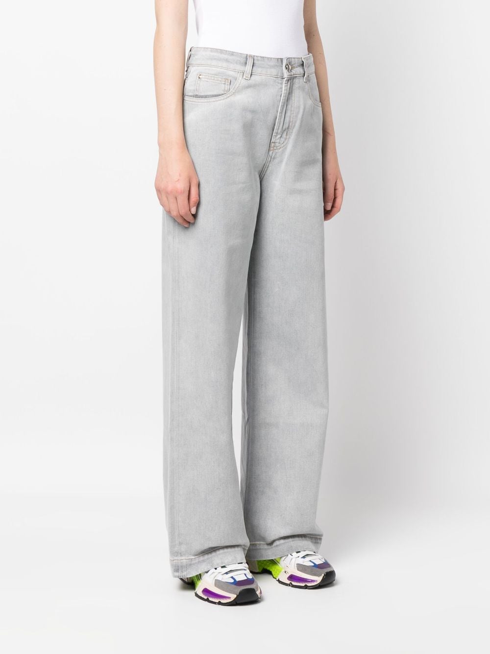 Shop Moorer Mid-rise Straight-leg Jeans In Grey