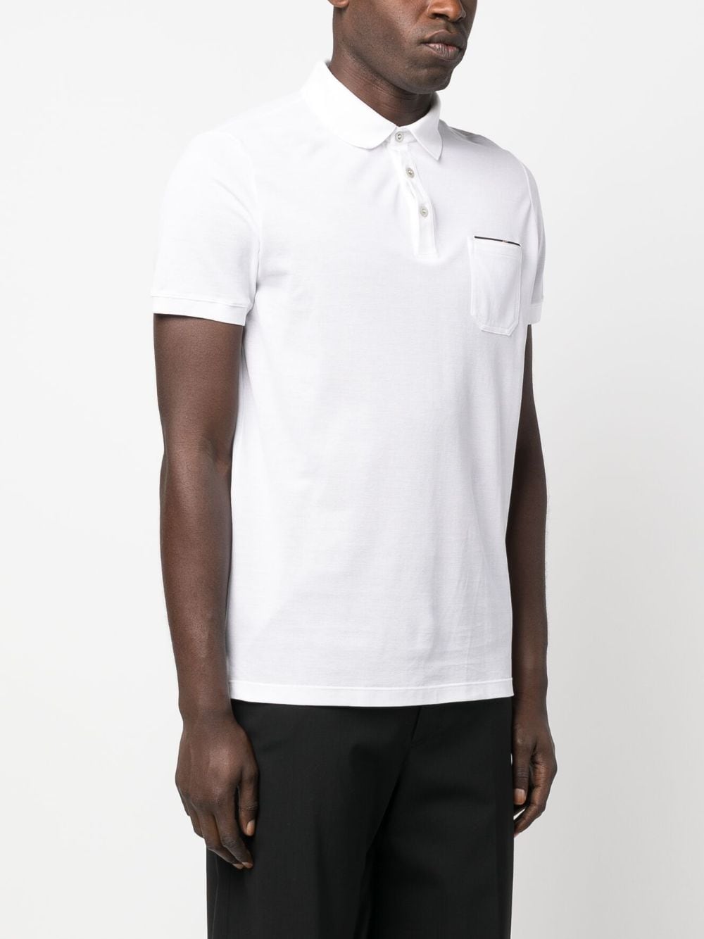 Shop Moorer Peschici-jtp Cotton Polo Shirt In White