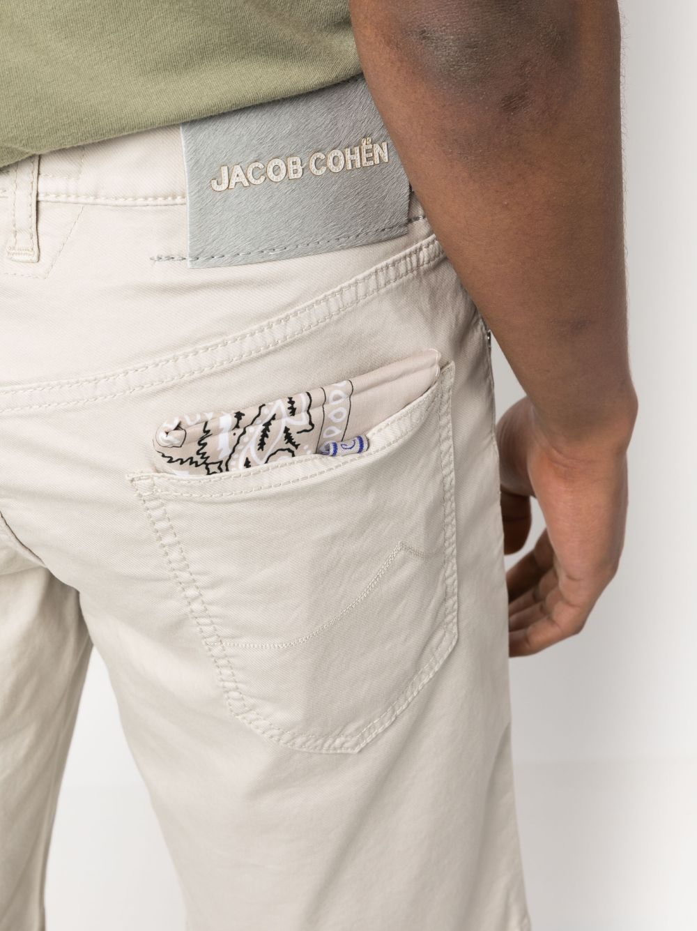 Shop Jacob Cohen Logo-patch Shorts In Nude