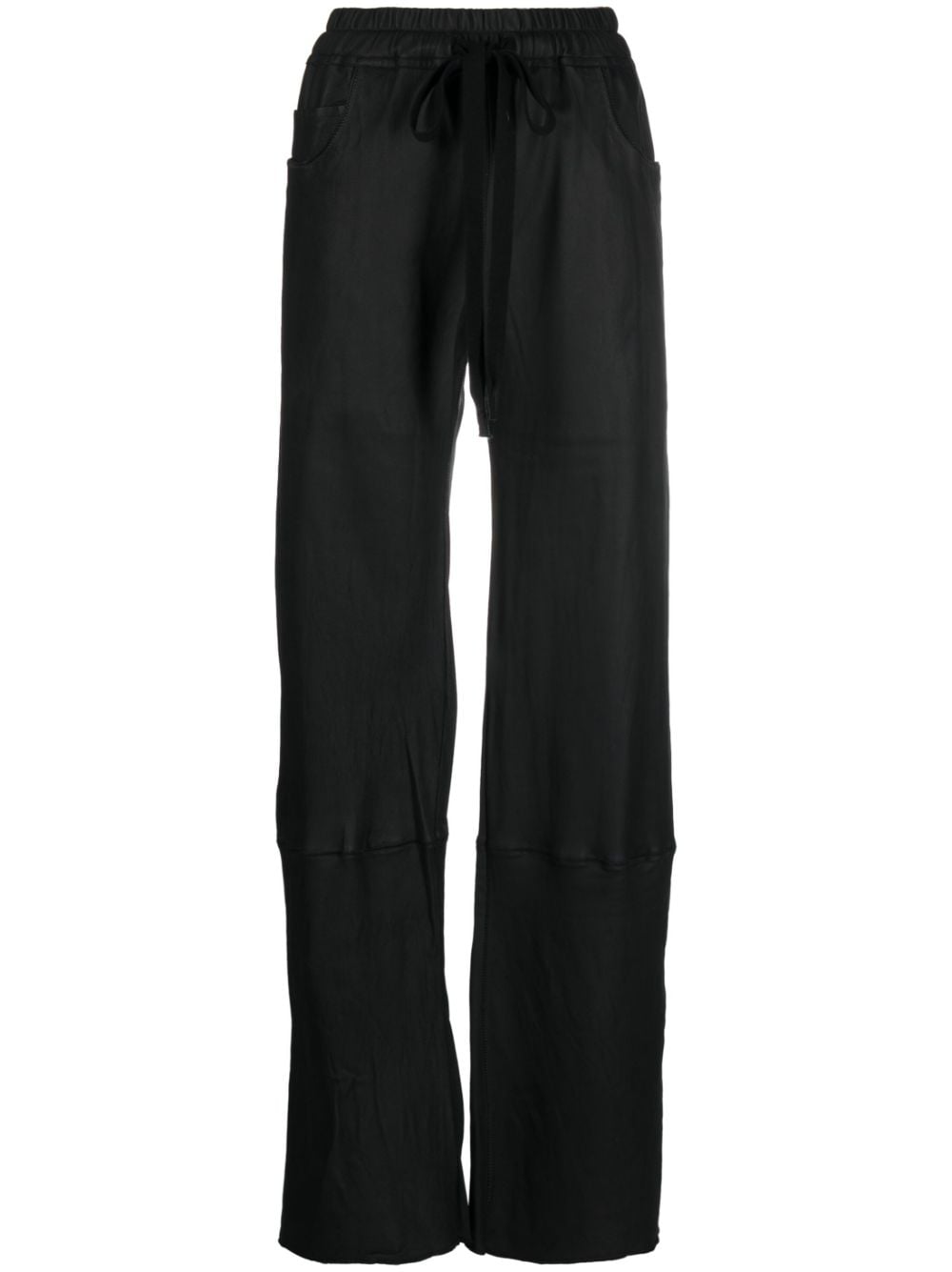 drawstring leather trousers