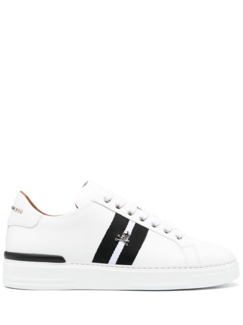 Philipp Plein logo-plaque low-top leather sneakers Men