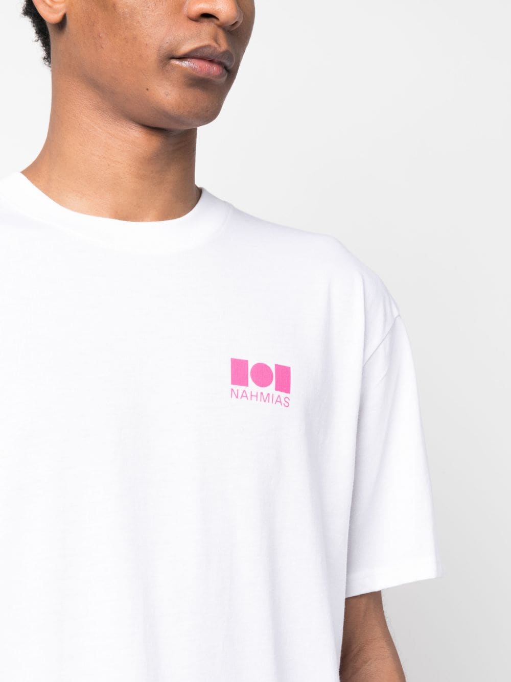 Shop Nahmias Logo-print Cotton T-shirt In White