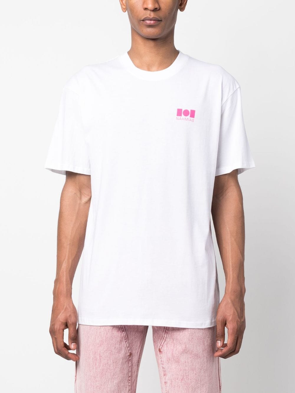 Shop Nahmias Logo-print Cotton T-shirt In White