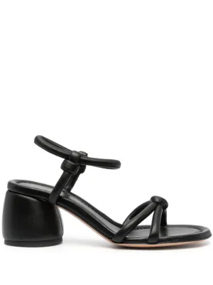 【GIANVITO ROSSI】Knot◆レザー◆フラットフォームサンダル Gianvito Rossi ジャンヴィトロッシ / プラットフォームサンダル
