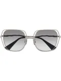 Kuboraum H14 geometric-frame sunglasses - Silver