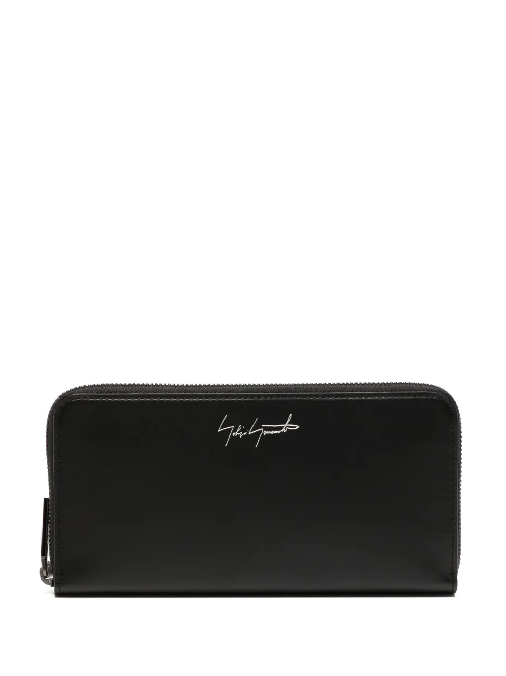 Discord Yohji Yamamoto Embossed-logo Leather Wallet In Black