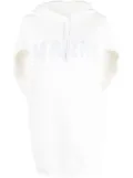 Marni logo-print short-sleeve hoodie - White