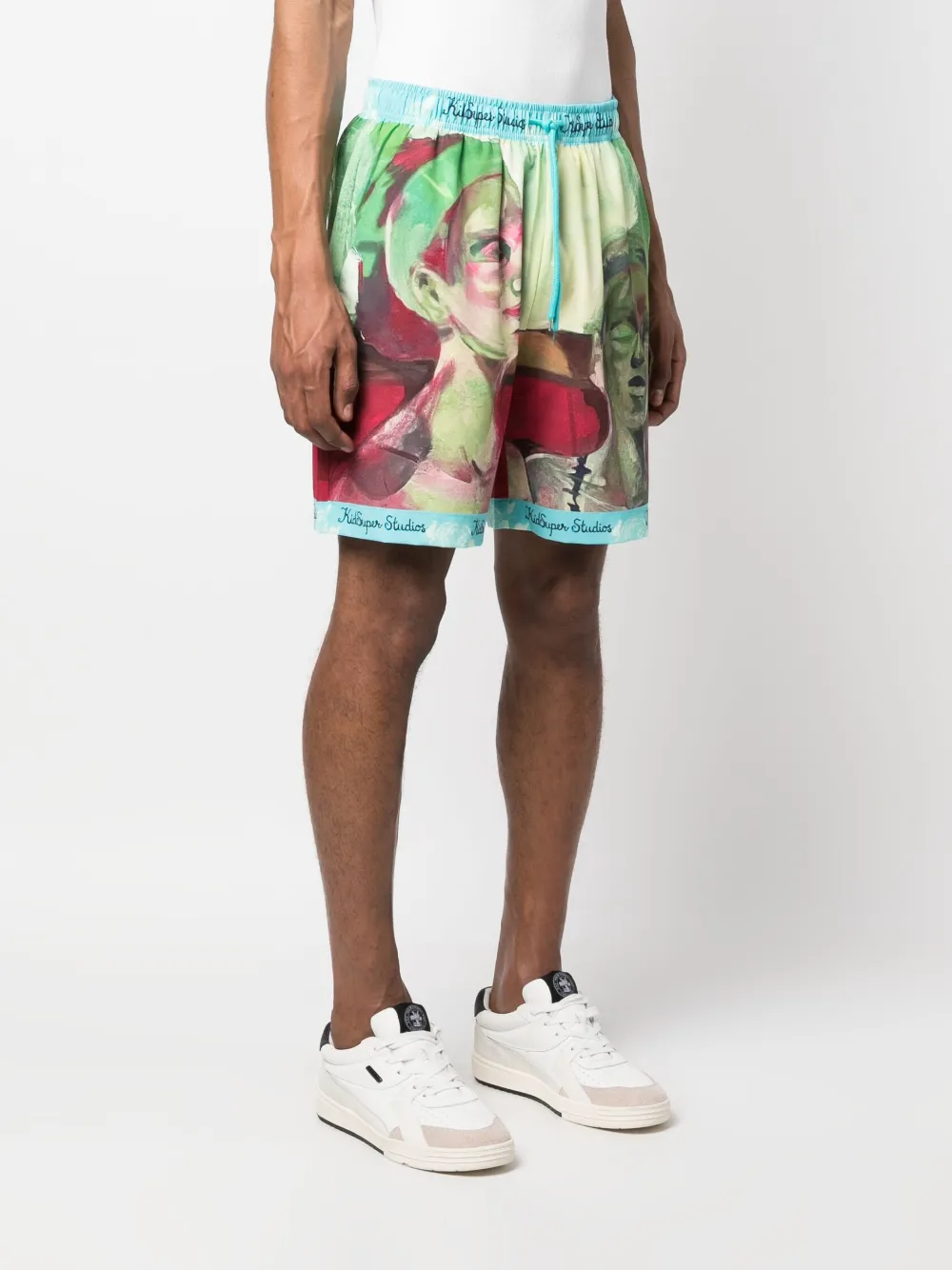 Shop Kidsuper Illustration-print Bermuda Shorts In Green