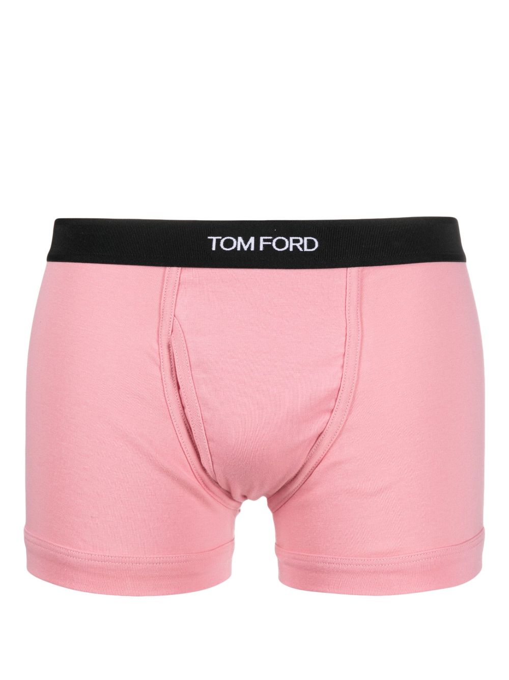 Tom Ford Logo-waist Cotton Boxer Briefs In Pink