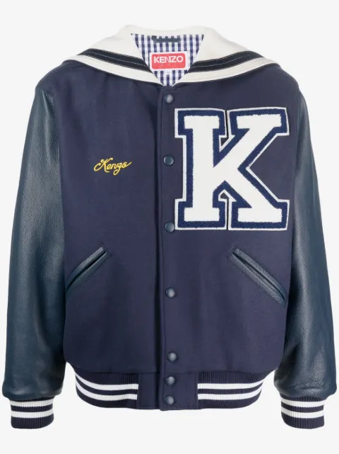 Kenzo logo-patch bomber jacket