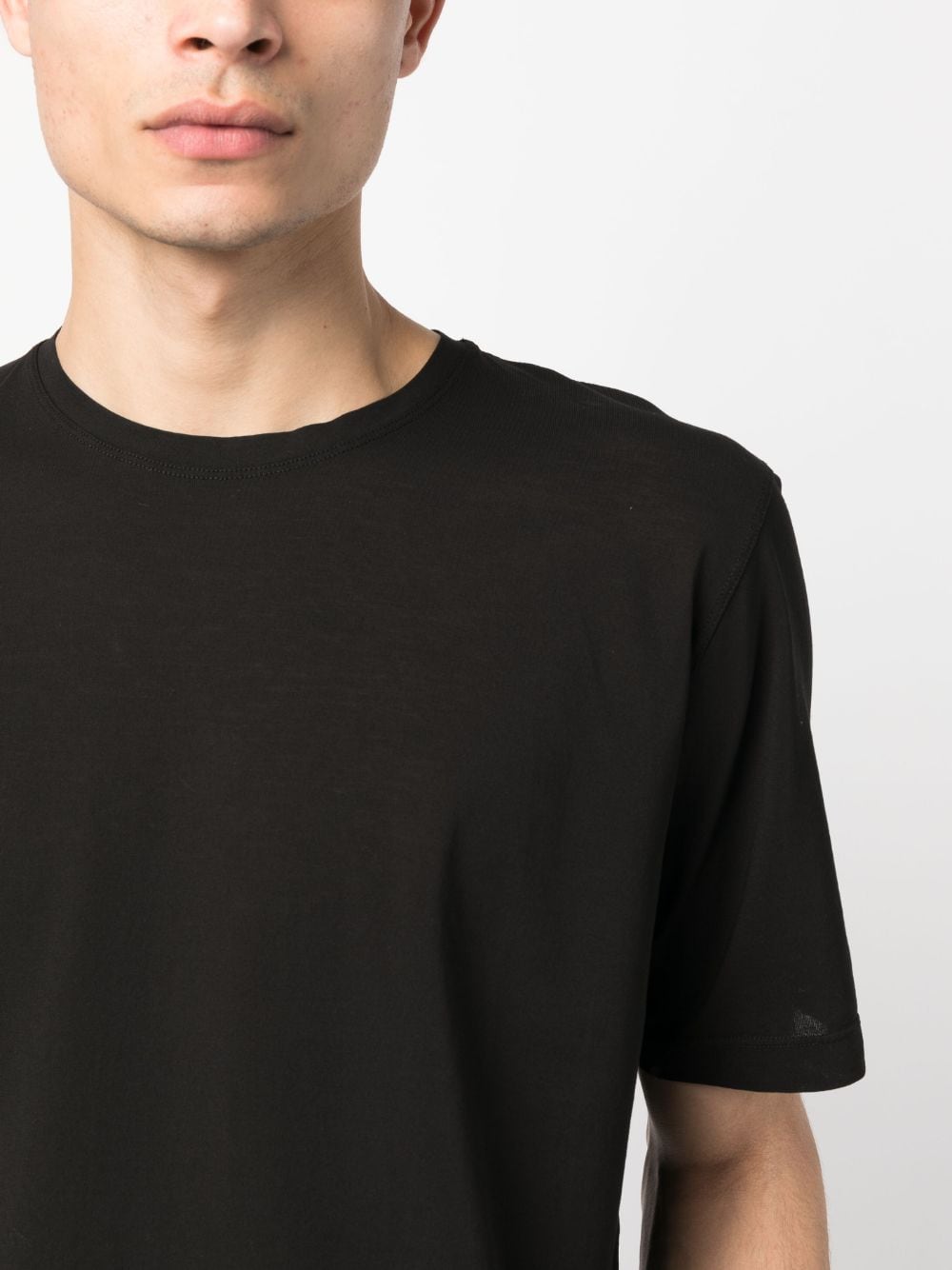 Shop Kired Short-sleeved Cotton T-shirt In Schwarz