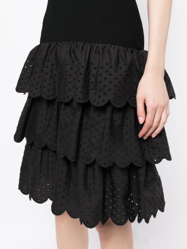 Lace ruffle skirt outlet outfit