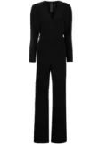Norma Kamali V-neck stretch jumpsuit - Black
