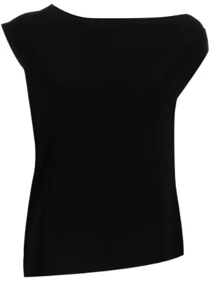 Pleats Please Issey Miyake メッシュ ニットトップ | ブラック