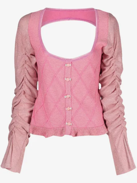 CORMIO Elena draped-sleeve cardigan