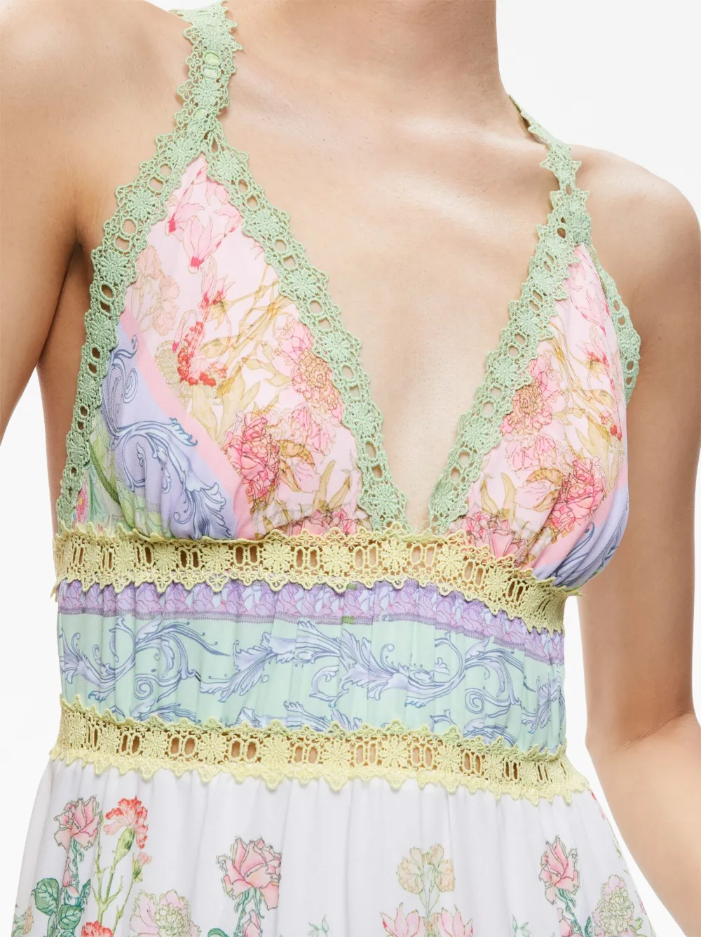 Alice + Olivia Karolina Panelled Maxi Dress | Yellow | FARFETCH