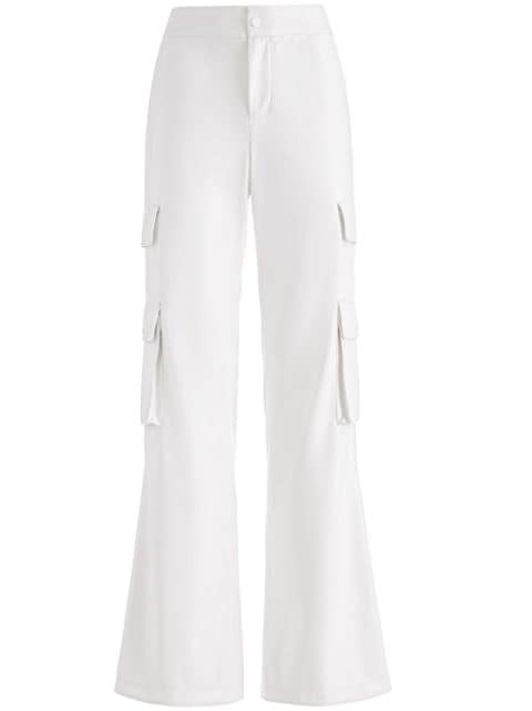 alice + olivia Hayes faux leather cargo trousers