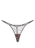 Kiki de Montparnasse sheer lace-detail G-string briefs - Black