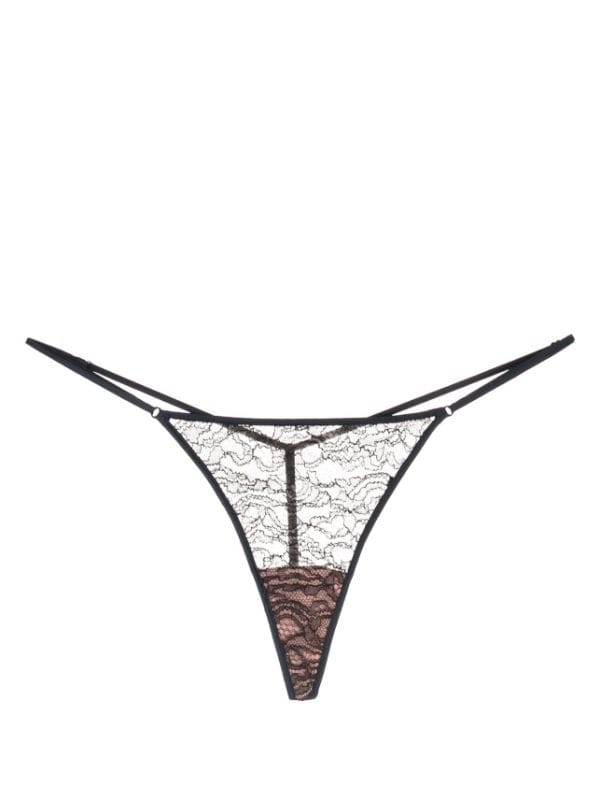 Kiki De Montparnasse Sheer lace-detail G-string Briefs - Farfetch